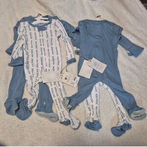 2 Cloud Island Baby 2 Pack Sleep N Play Pajamas Blue White Arrow 3-6M New NWT